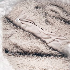 West of Mel rose fluffy jacket